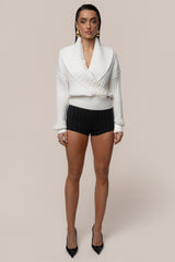 Ivory Ease Forward Knit Top