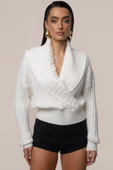 Ivory Ease Forward Knit Top